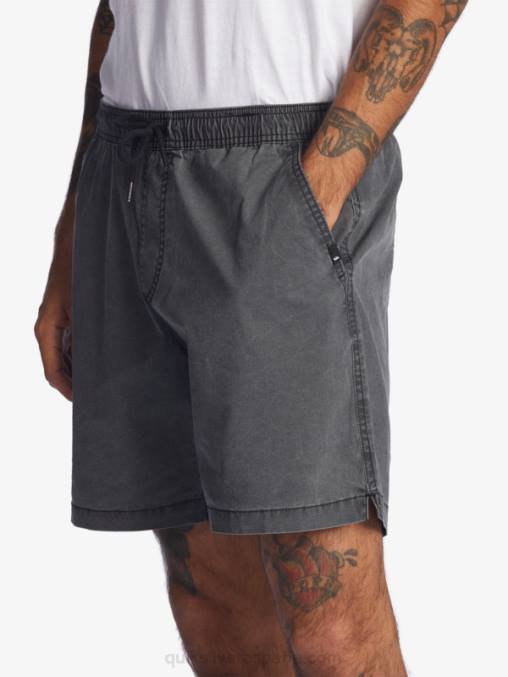 negro shorts taxer 17 con cintura elástica D6T4D1381 hombres Quiksilver