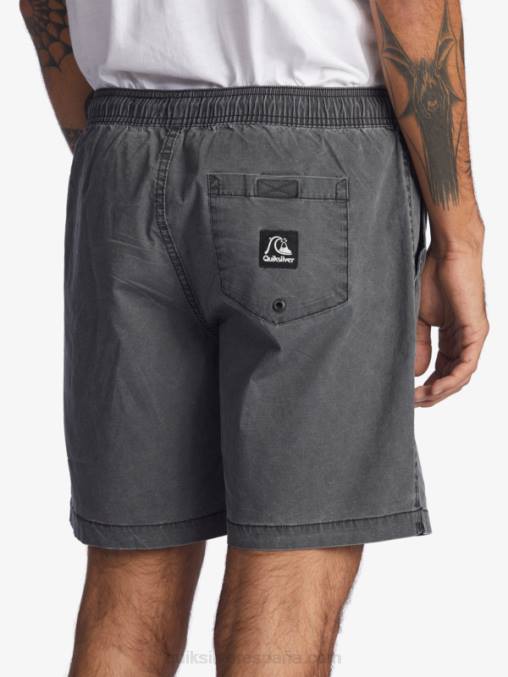negro shorts taxer 17 con cintura elástica D6T4D1381 hombres Quiksilver