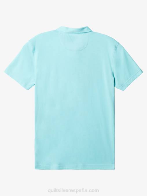 Angel Azul playera tipo polo de manga corta con rayas ligeras D6T4D749 hombres Quiksilver