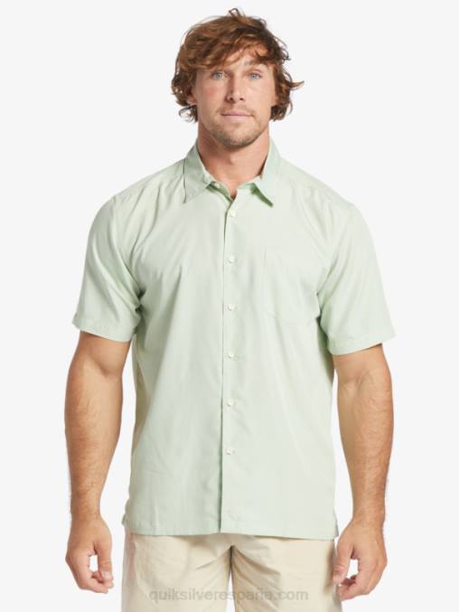 Kingscliff verde sutil playera de manga corta Waterman Kings Cliff D6T4D286 hombres Quiksilver