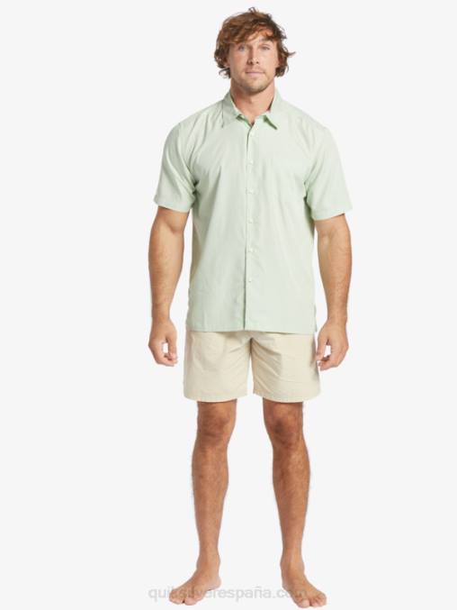 Kingscliff verde sutil playera de manga corta Waterman Kings Cliff D6T4D286 hombres Quiksilver