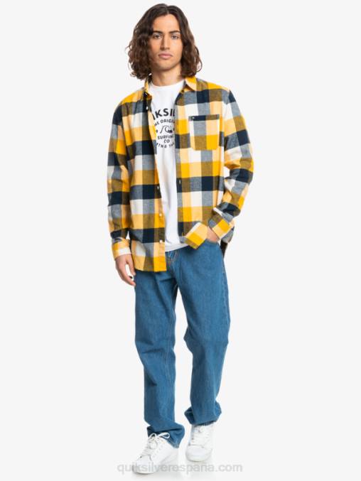 abedul madre mosca 223 camisa de franela de manga larga motherfly D6T4D1575 hombres Quiksilver