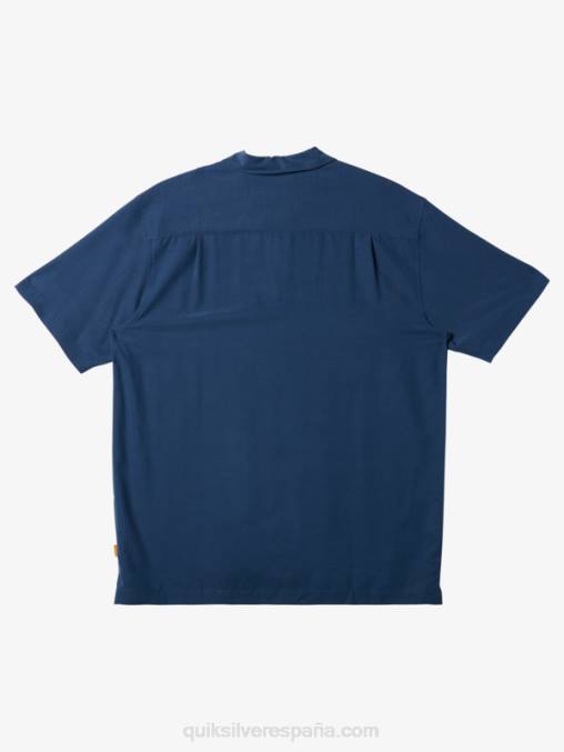 alférez azul camisa antiarrugas premium waterman tahiti palms D6T4D872 hombres Quiksilver