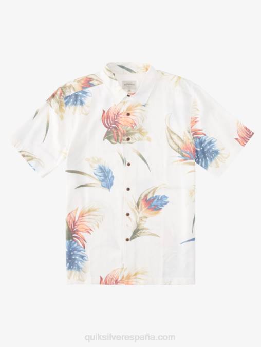 arco iris blanco antiguo floral camisa de manga corta con estampado floral arcoíris de waterman D6T4D826 hombres Quiksilver