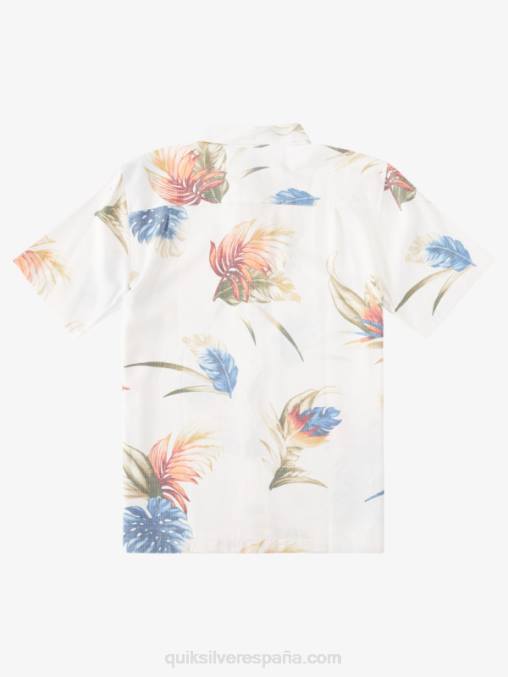 arco iris blanco antiguo floral camisa de manga corta con estampado floral arcoíris de waterman D6T4D826 hombres Quiksilver