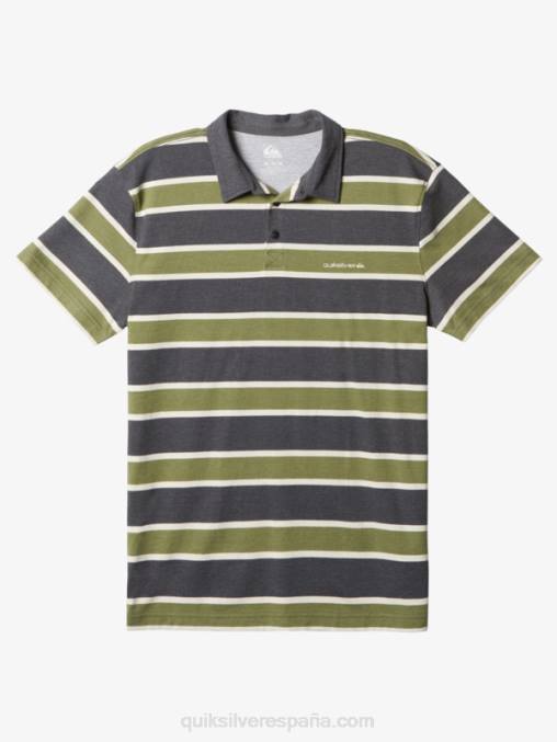 asfalto a rayas lite 3 playera tipo polo de manga corta con rayas ligeras D6T4D1623 hombres Quiksilver
