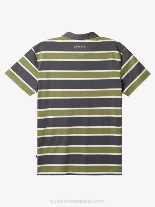 asfalto a rayas lite 3 playera tipo polo de manga corta con rayas ligeras D6T4D1623 hombres Quiksilver
