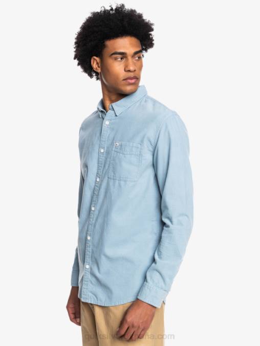 ashley azul camisa de manga larga con rastro de humo D6T4D1225 hombres Quiksilver