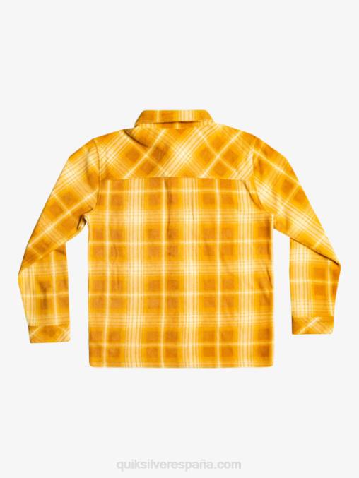 azúcar moreno shadowplaid camisa de franela de manga larga de días de surf D6T4D1555 hombres Quiksilver