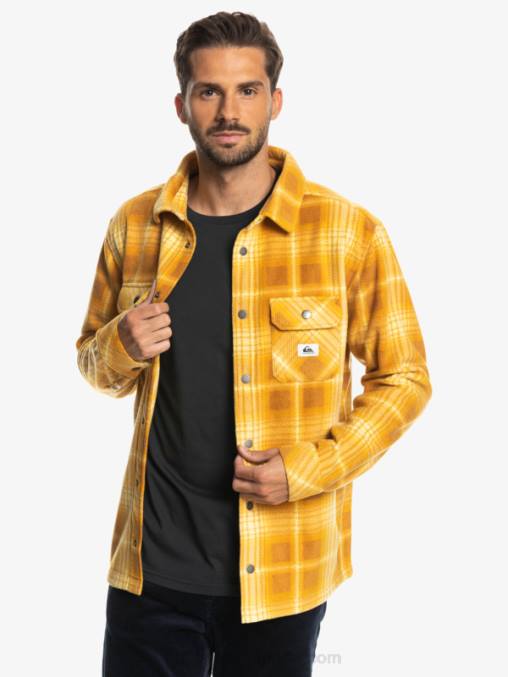 azúcar moreno shadowplaid camisa de franela de manga larga de días de surf D6T4D1555 hombres Quiksilver