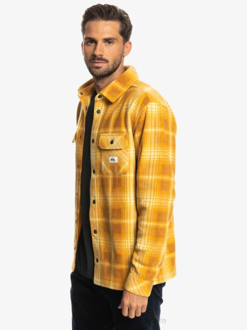 azúcar moreno shadowplaid camisa de franela de manga larga de días de surf D6T4D1555 hombres Quiksilver