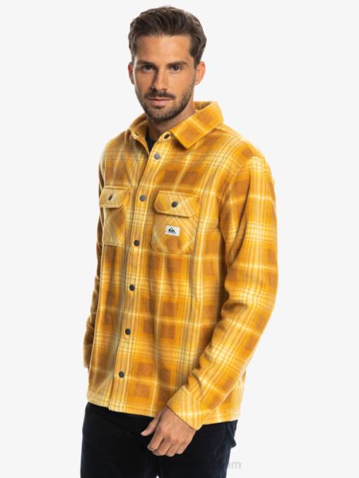 azúcar moreno shadowplaid camisa de franela de manga larga de días de surf D6T4D1555 hombres Quiksilver