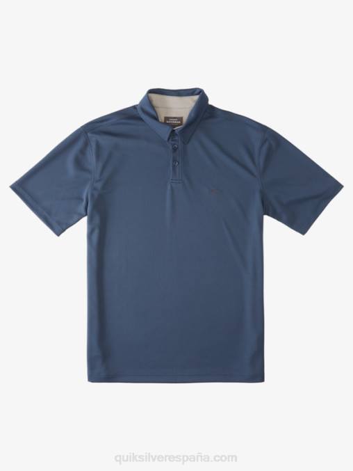 azul marino medianoche polo de manga corta waterman waterman D6T4D96 hombres Quiksilver