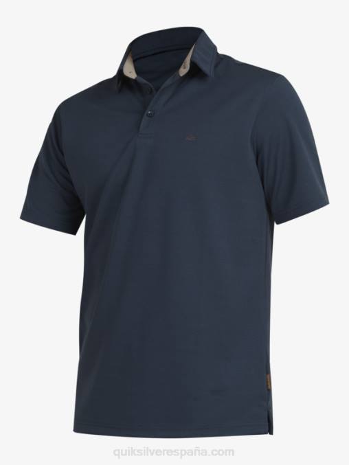 azul marino medianoche polo de manga corta waterman waterman D6T4D96 hombres Quiksilver