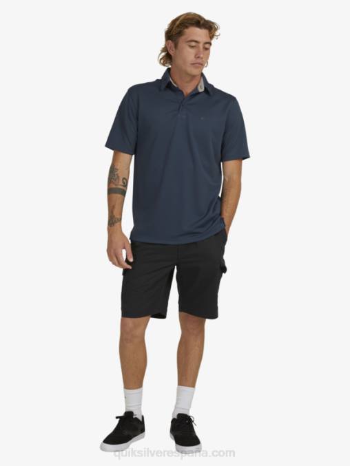 azul marino medianoche polo de manga corta waterman waterman D6T4D96 hombres Quiksilver