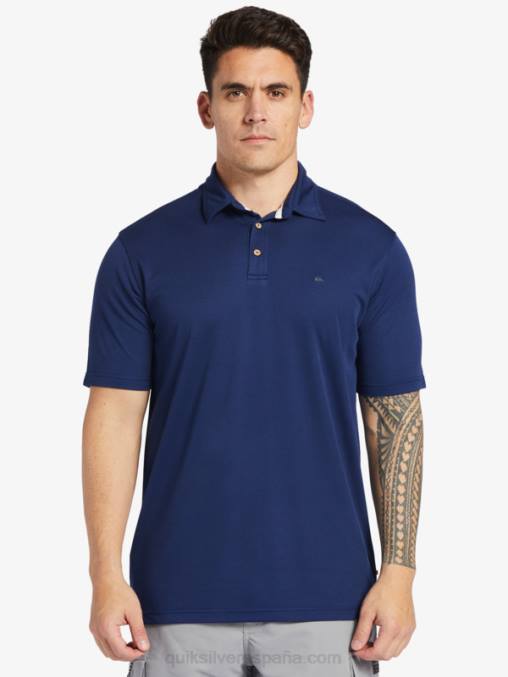 azul marino medianoche polo de manga corta waterman waterman D6T4D96 hombres Quiksilver
