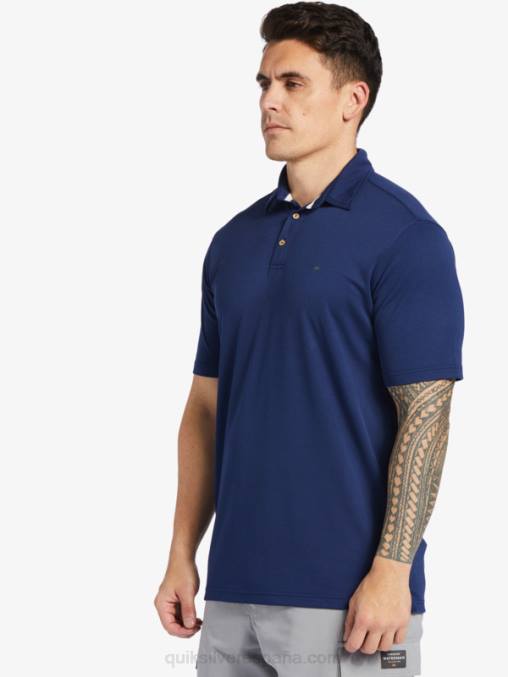 azul marino medianoche polo de manga corta waterman waterman D6T4D96 hombres Quiksilver
