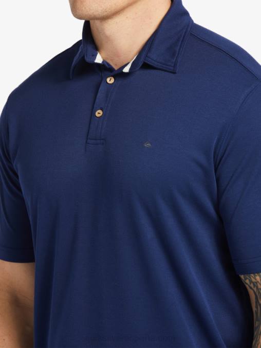 azul marino medianoche polo de manga corta waterman waterman D6T4D96 hombres Quiksilver