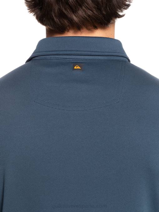 azul marino medianoche polo de manga corta waterman waterman D6T4D96 hombres Quiksilver