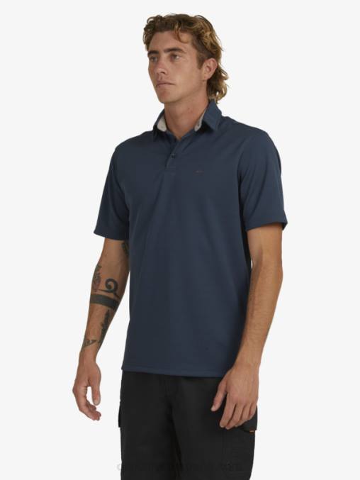 azul marino medianoche polo de manga corta waterman waterman D6T4D96 hombres Quiksilver