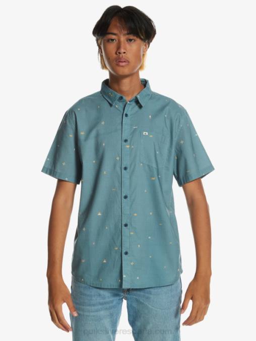 azul provincial espaciado camisa de manga corta espaciada D6T4D1629 hombres Quiksilver