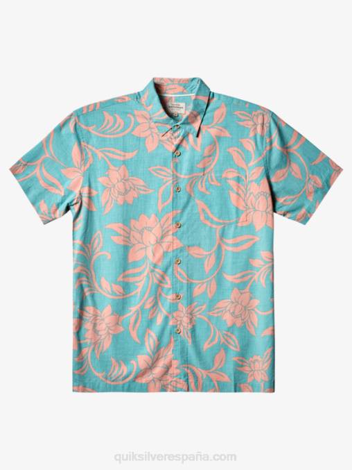 azul turquesa todos los fines de semana w camisa de manga corta waterman cada fin de semana D6T4D288 hombres Quiksilver