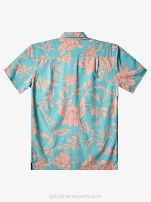 azul turquesa todos los fines de semana w camisa de manga corta waterman cada fin de semana D6T4D288 hombres Quiksilver