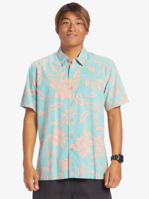 azul turquesa todos los fines de semana w camisa de manga corta waterman cada fin de semana D6T4D288 hombres Quiksilver