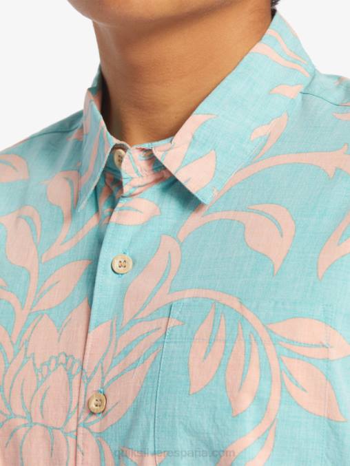 azul turquesa todos los fines de semana w camisa de manga corta waterman cada fin de semana D6T4D288 hombres Quiksilver