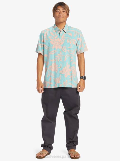azul turquesa todos los fines de semana w camisa de manga corta waterman cada fin de semana D6T4D288 hombres Quiksilver
