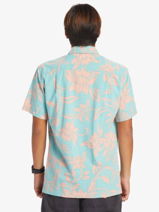 azul turquesa todos los fines de semana w camisa de manga corta waterman cada fin de semana D6T4D288 hombres Quiksilver