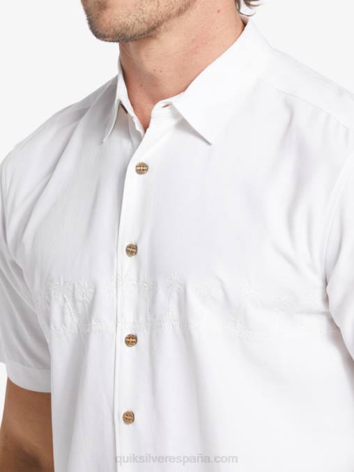 blanco camisa antiarrugas premium waterman tahiti palms D6T4D867 hombres Quiksilver
