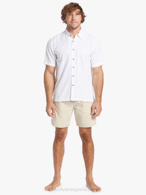 blanco camisa antiarrugas premium waterman tahiti palms D6T4D867 hombres Quiksilver