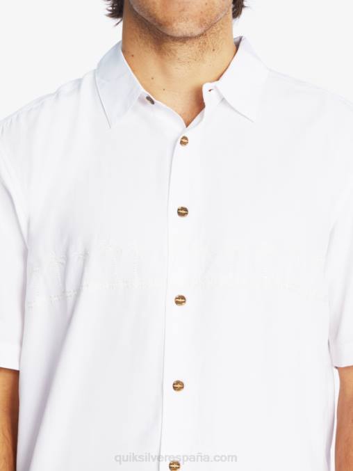 blanco camisa antiarrugas premium waterman tahiti palms D6T4D867 hombres Quiksilver