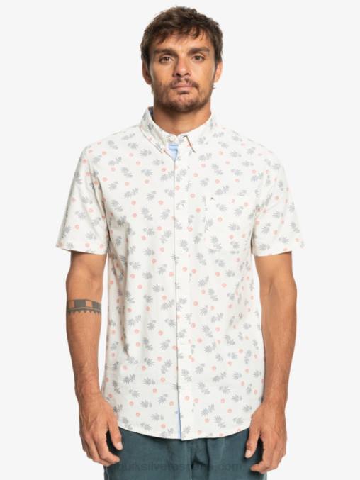 blanco del océano del océano al paraíso camiseta de manga corta D6T4D1390 hombres Quiksilver