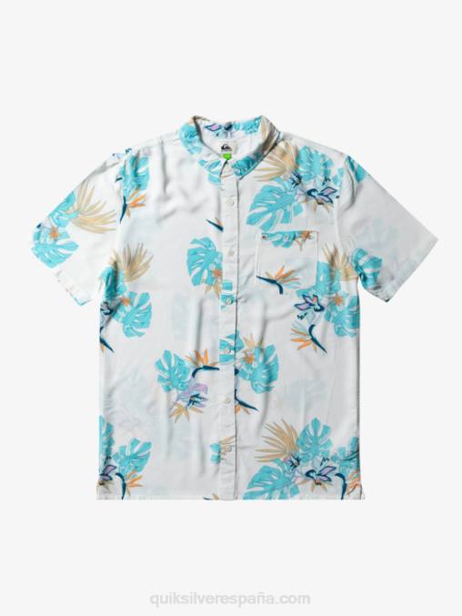 blanco nieve floral ss la camisa floral de manga corta D6T4D650 hombres Quiksilver