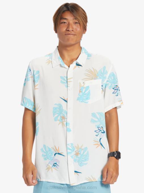 blanco nieve floral ss la camisa floral de manga corta D6T4D650 hombres Quiksilver
