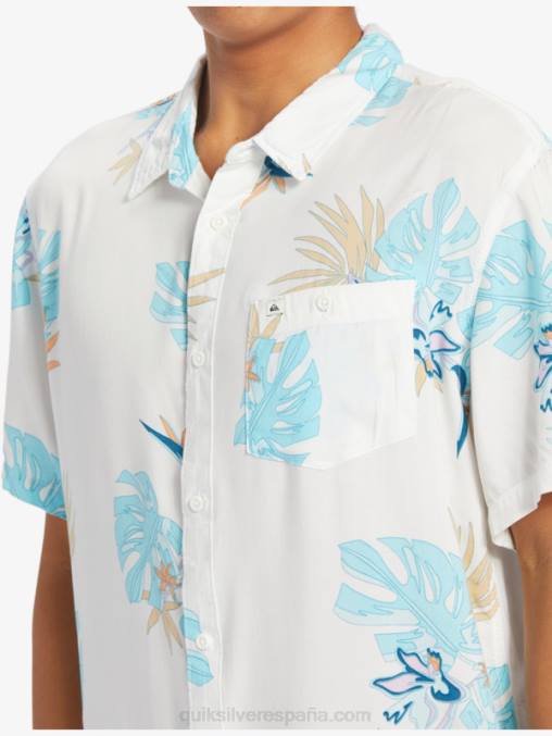 blanco nieve floral ss la camisa floral de manga corta D6T4D650 hombres Quiksilver