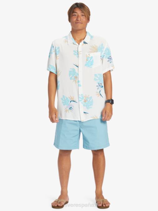 blanco nieve floral ss la camisa floral de manga corta D6T4D650 hombres Quiksilver