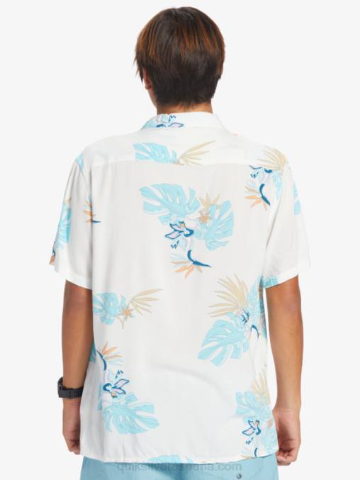 blanco nieve floral ss la camisa floral de manga corta D6T4D650 hombres Quiksilver