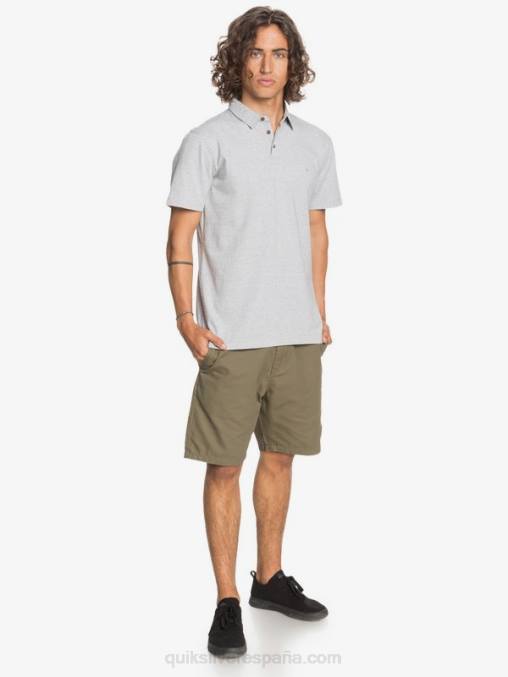 brezo gris claro polo de manga corta de crucero de sol todos los días D6T4D1552 hombres Quiksilver