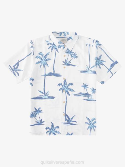 brisa de mar azul anochecer Camisa hawaiana de manga corta Waterman Sea Breezer D6T4D1501 hombres Quiksilver