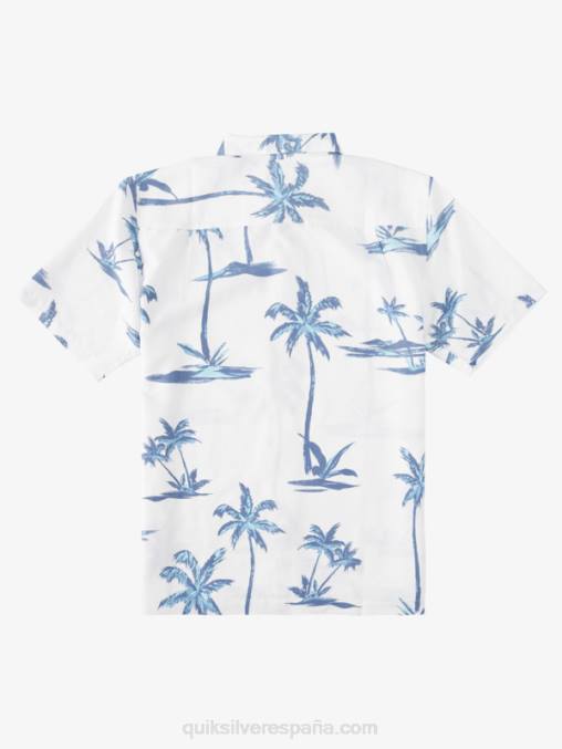 brisa de mar azul anochecer Camisa hawaiana de manga corta Waterman Sea Breezer D6T4D1501 hombres Quiksilver