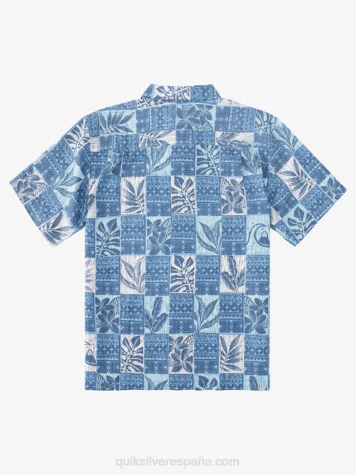 cajas de hojas azul anochecer camisa hawaiana cajas de hojas de waterman D6T4D917 hombres Quiksilver
