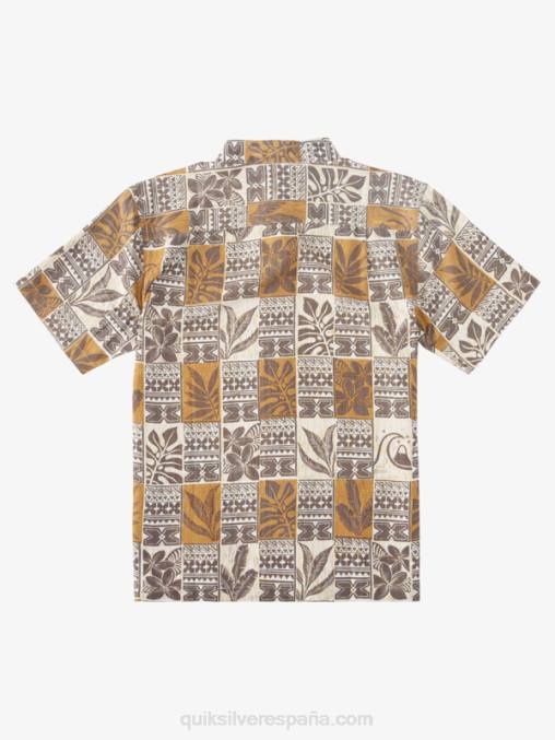 cajas de hojas de arroz integral camisa hawaiana cajas de hojas de waterman D6T4D918 hombres Quiksilver