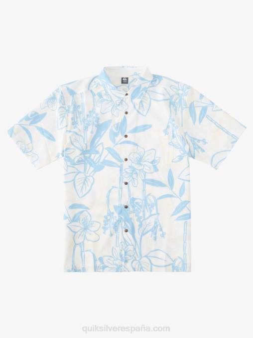 caminos sueltos blancos camisa hawaiana de formas sueltas de waterman D6T4D1327 hombres Quiksilver