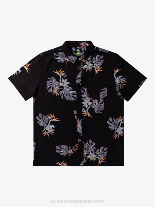 camiseta floral negra la camisa floral de manga corta D6T4D649 hombres Quiksilver