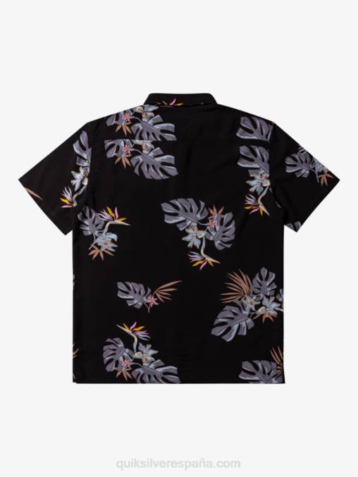 camiseta floral negra la camisa floral de manga corta D6T4D649 hombres Quiksilver