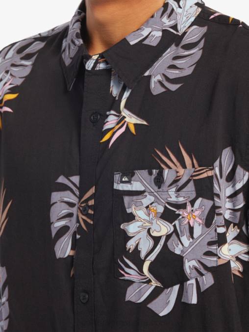 camiseta floral negra la camisa floral de manga corta D6T4D649 hombres Quiksilver