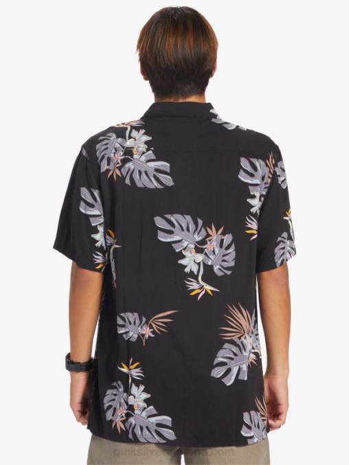 camiseta floral negra la camisa floral de manga corta D6T4D649 hombres Quiksilver